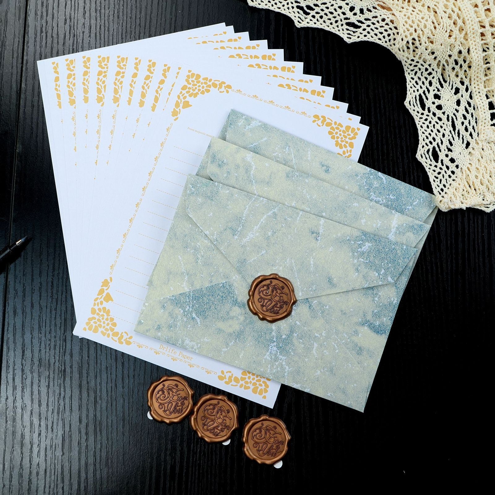 Gilded Wax Seal Envelope
