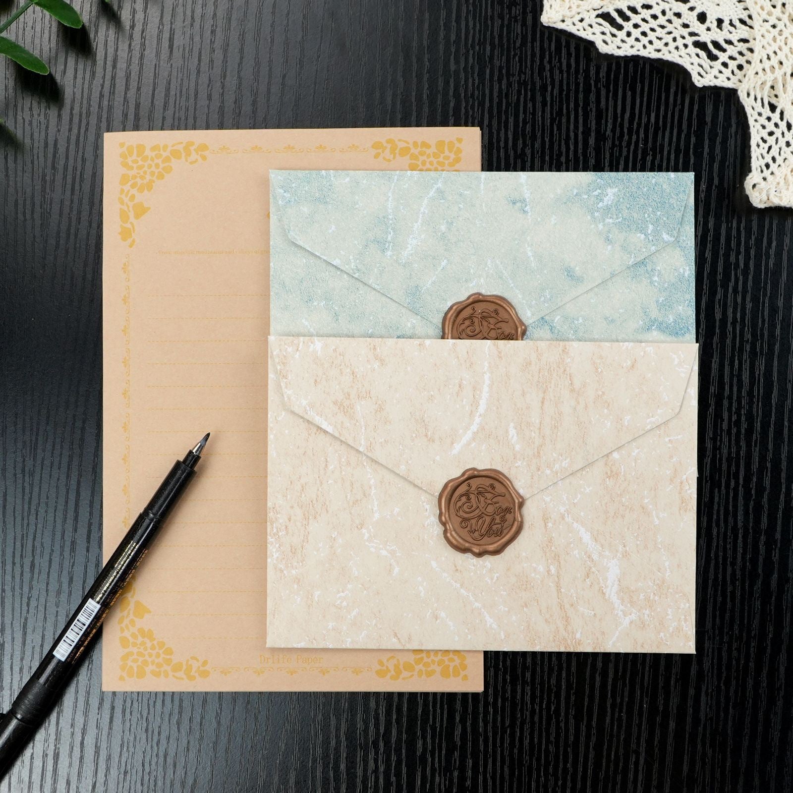 Gilded Wax Seal Envelope