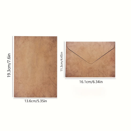 Envelope Letter Paper Set with Hemp Rope and Accessories