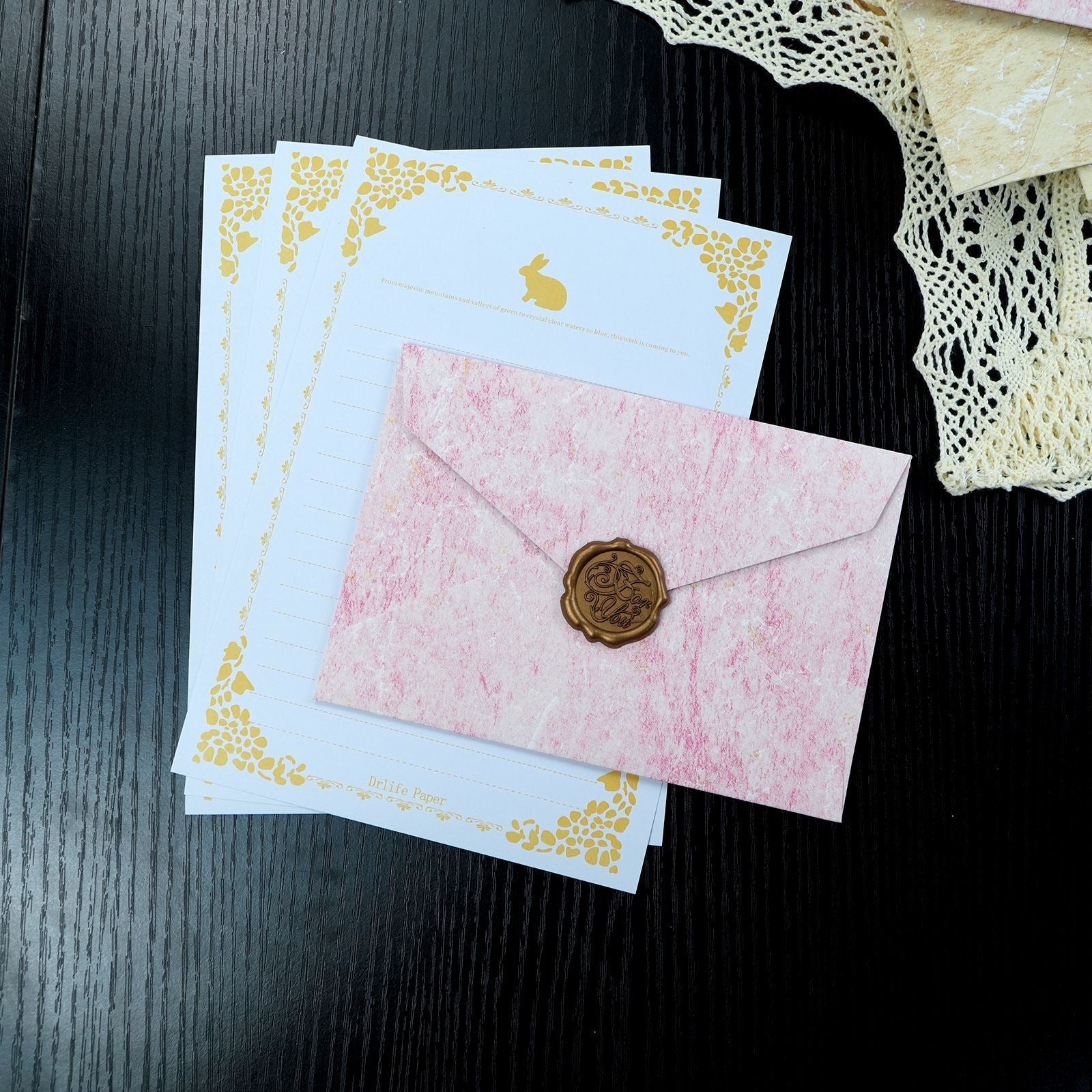 Gilded Wax Seal Envelope