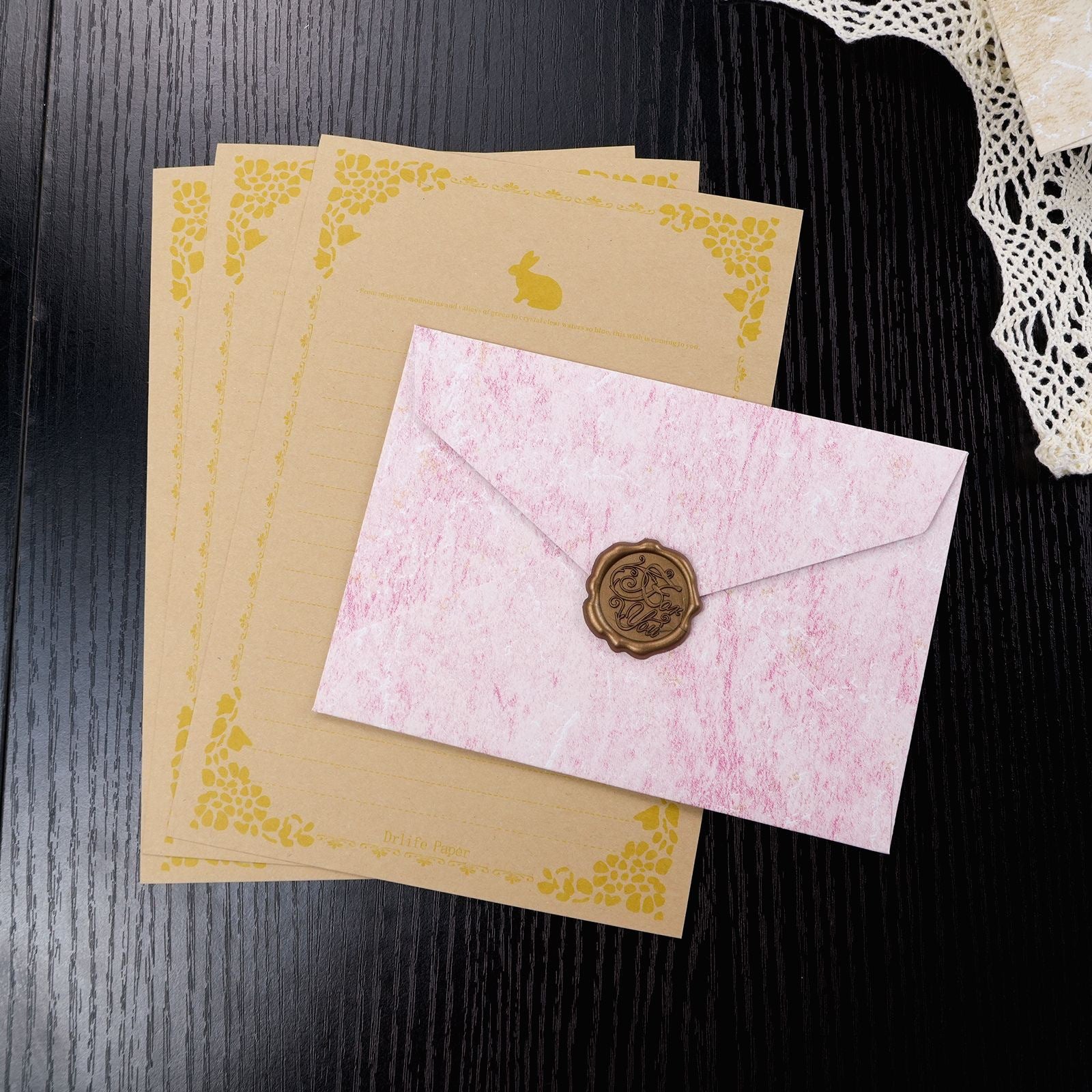 Gilded Wax Seal Envelope