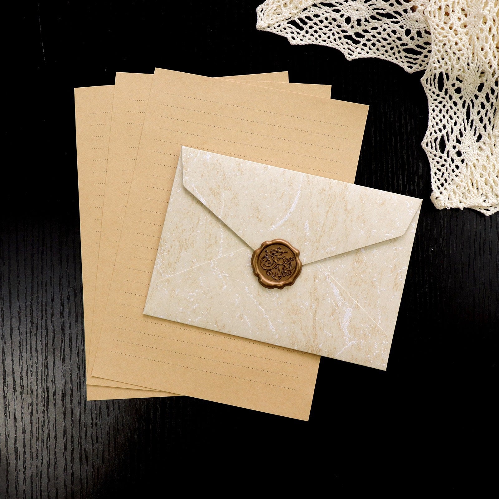Gilded Wax Seal Envelope