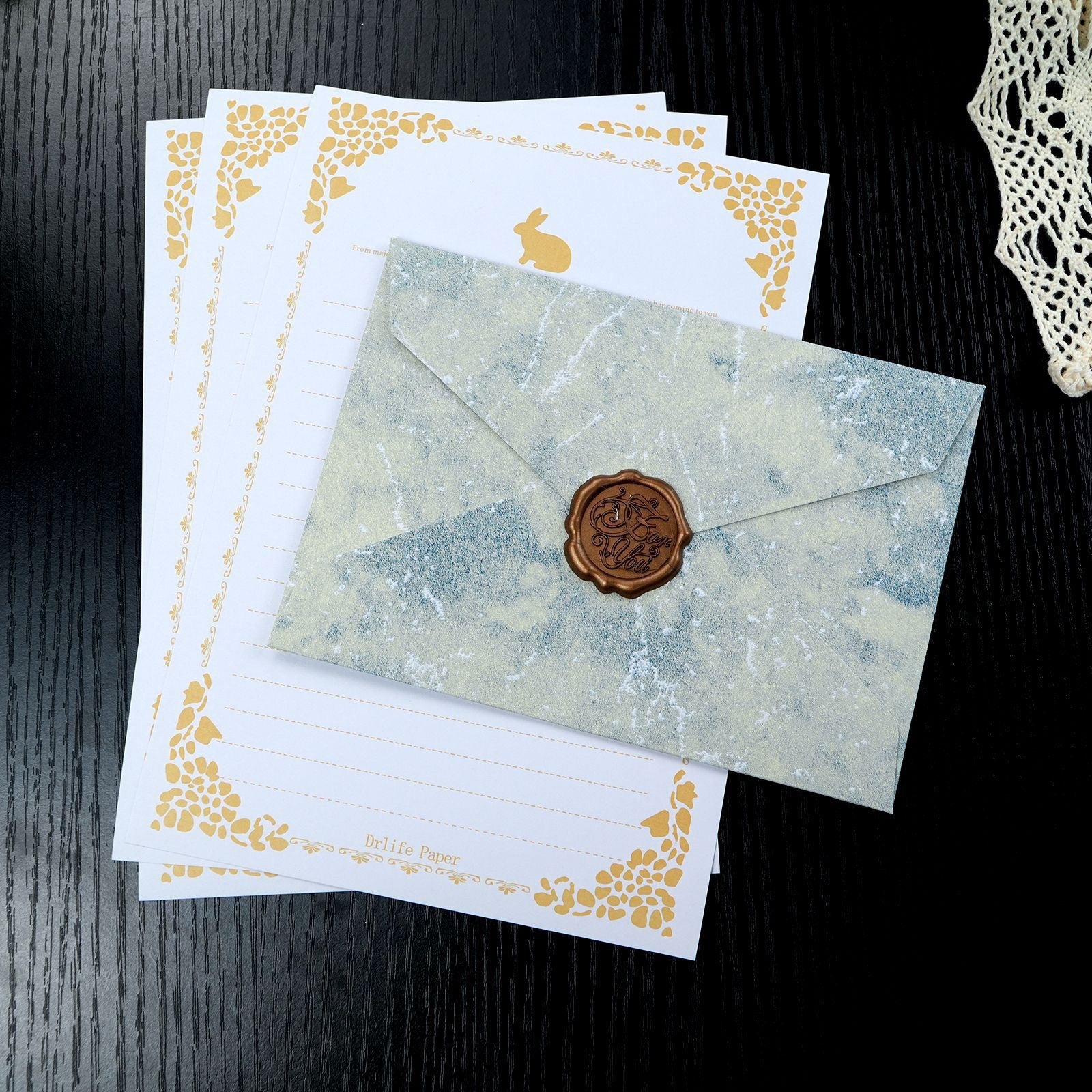 Gilded Wax Seal Envelope