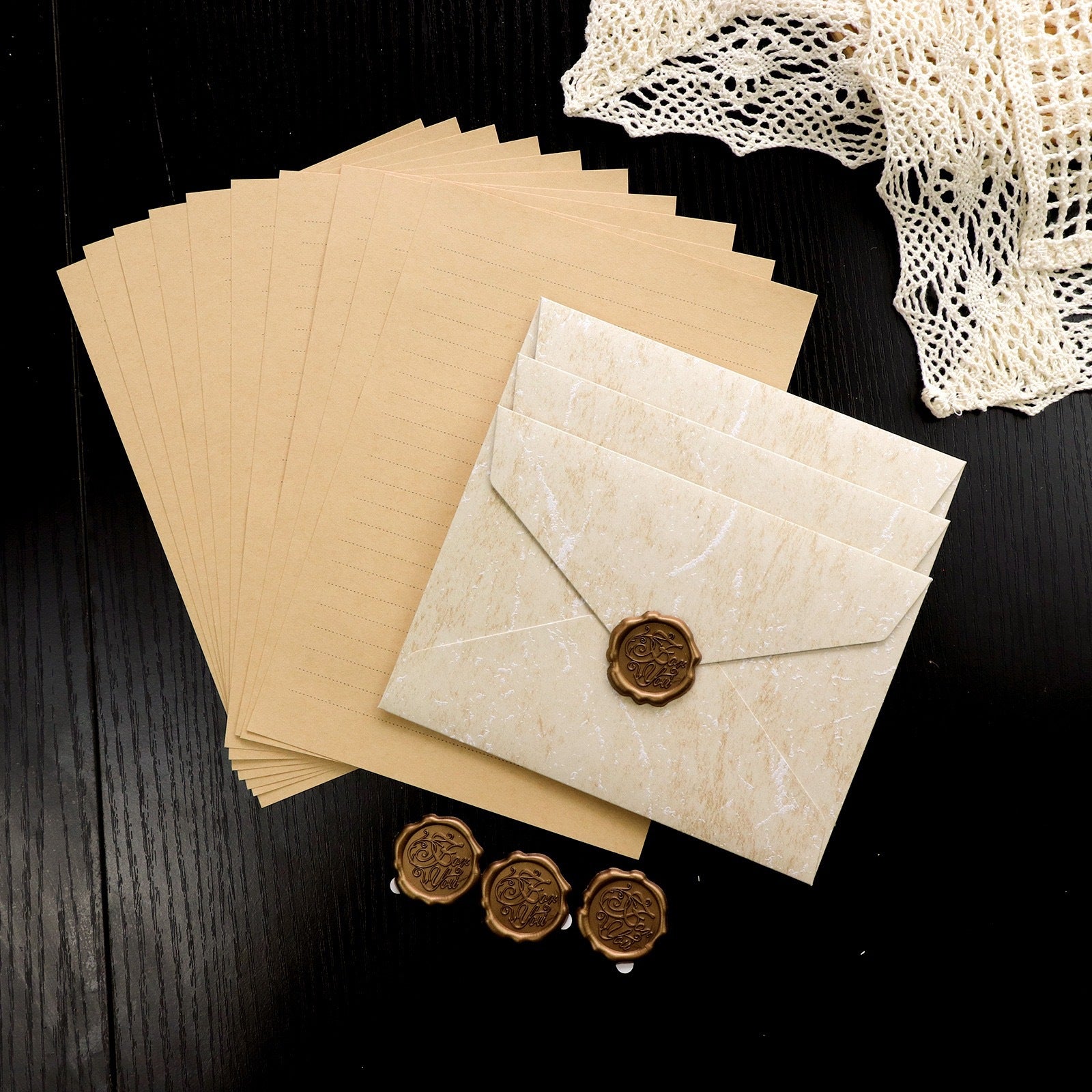 Gilded Wax Seal Envelope
