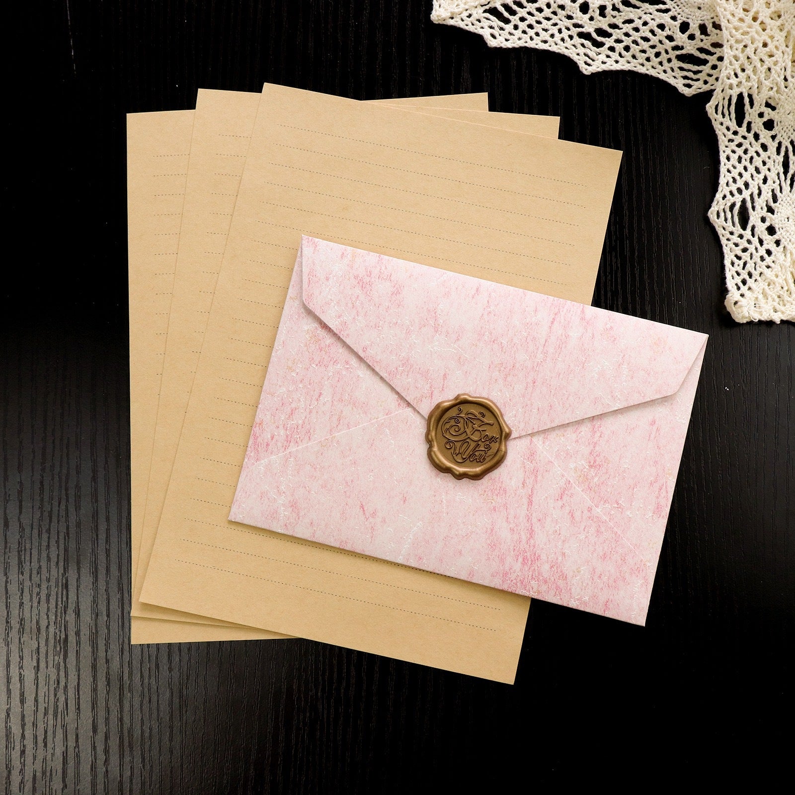 Gilded Wax Seal Envelope