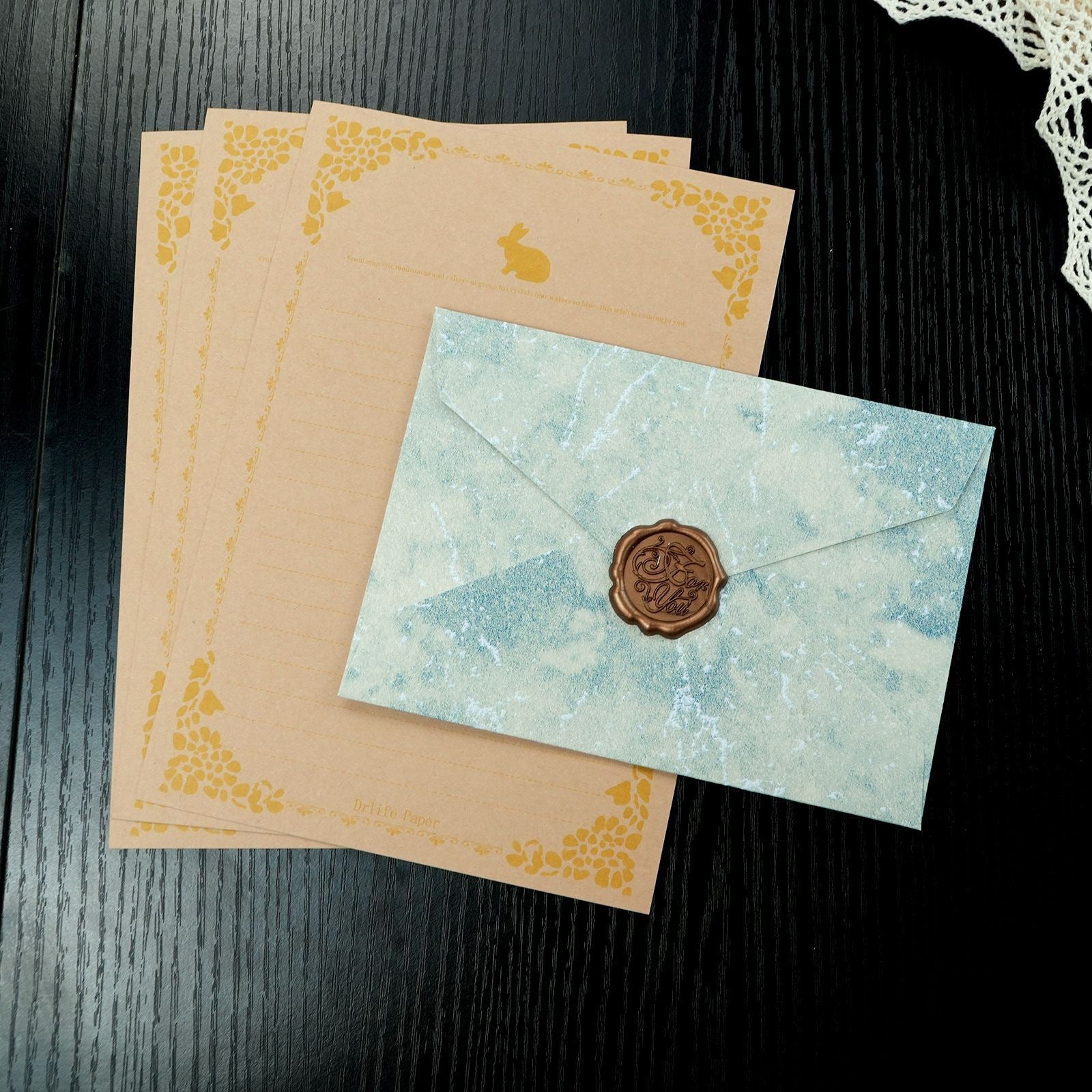Gilded Wax Seal Envelope