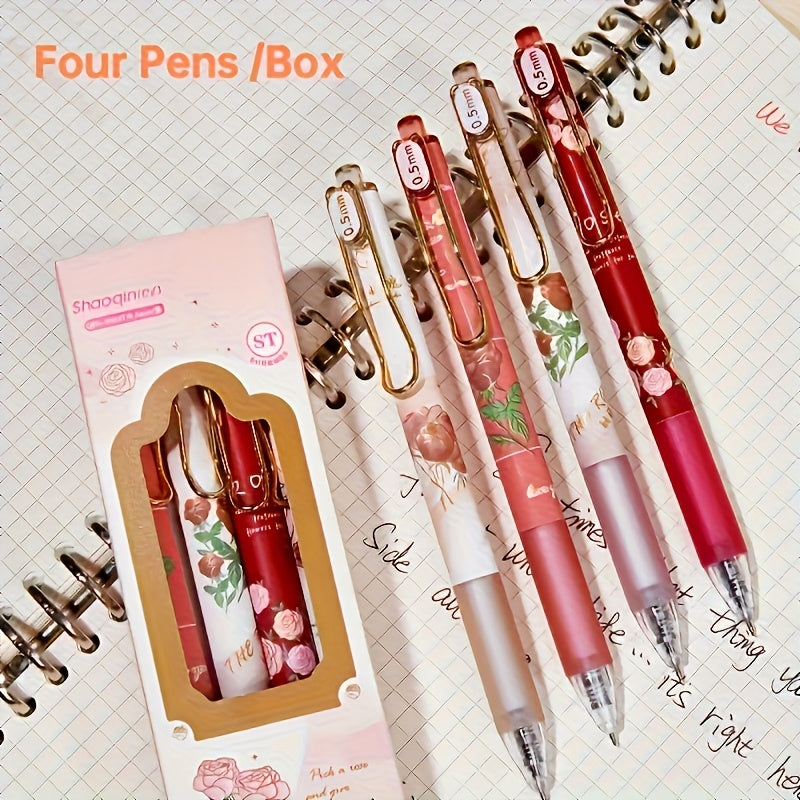 Vintage Rose Retractable Ballpoint Pens