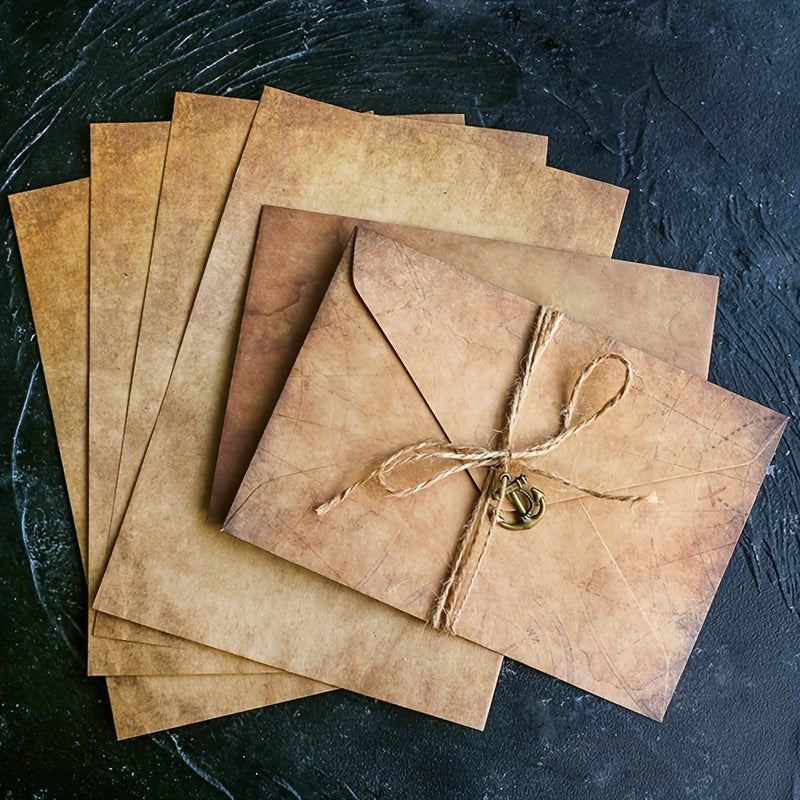 Envelope Letter Paper Set with Hemp Rope and Accessories