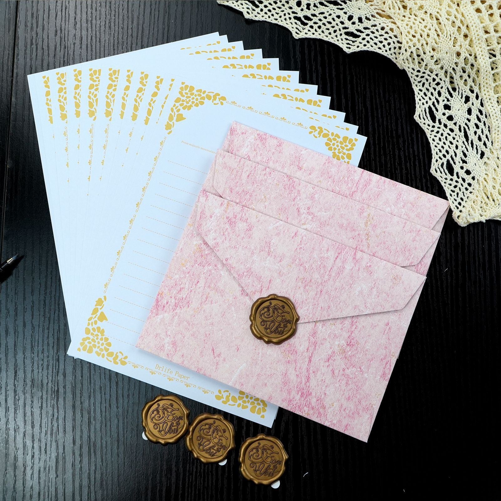 Gilded Wax Seal Envelope