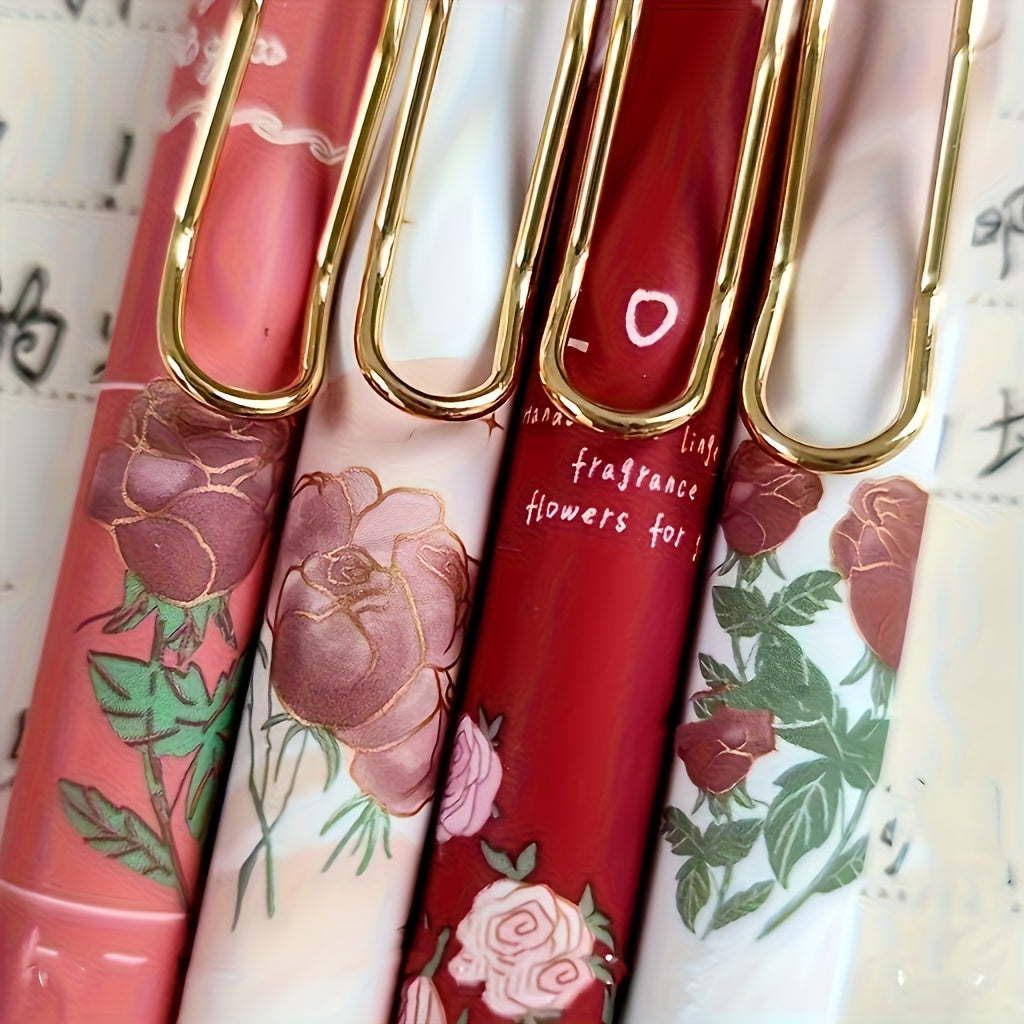 Vintage Rose Retractable Ballpoint Pens