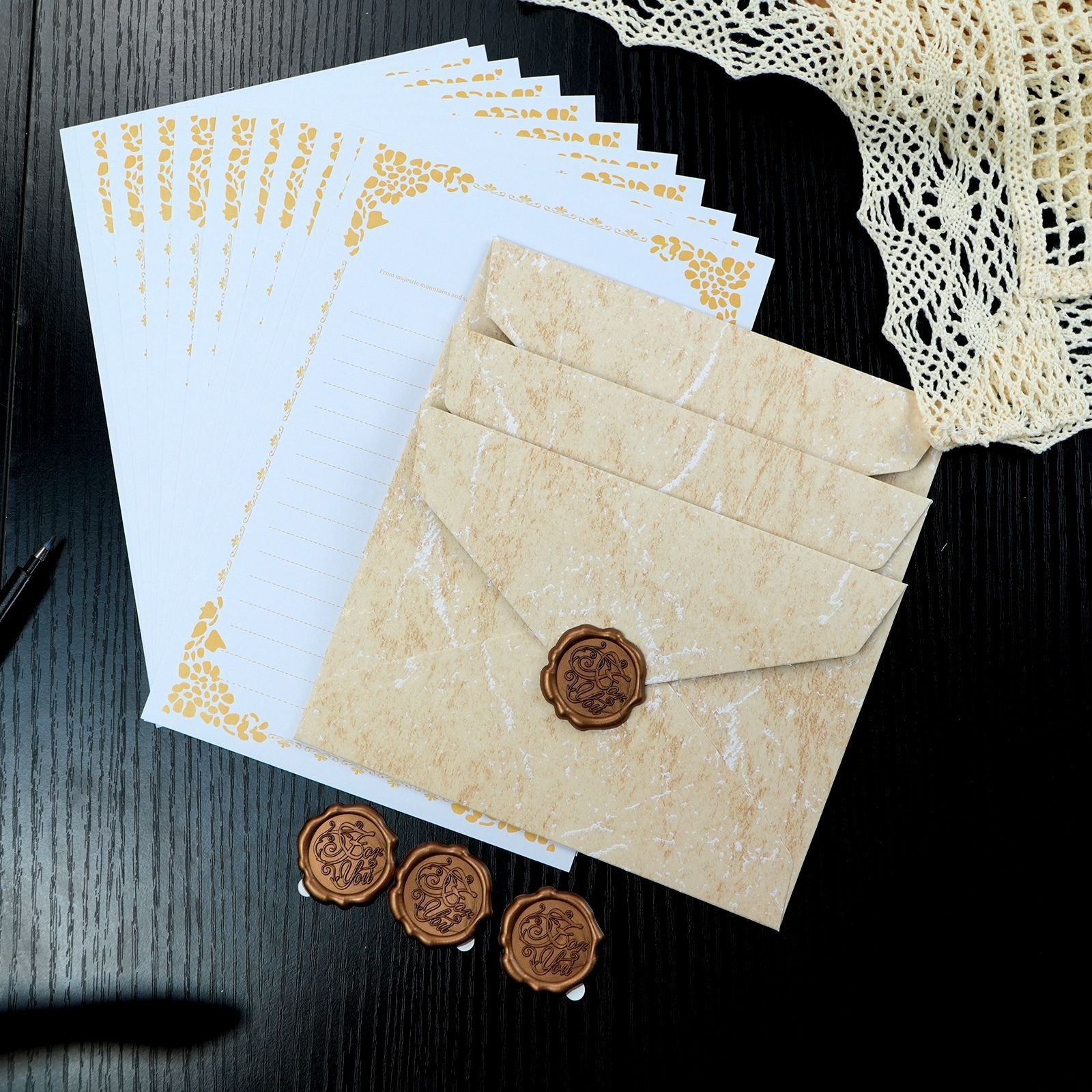 Gilded Wax Seal Envelope