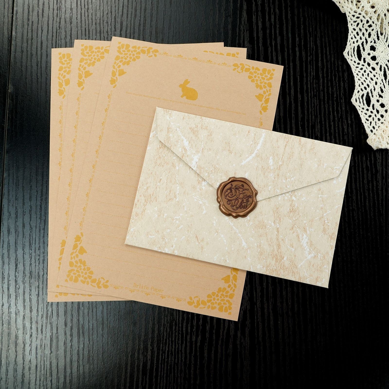 Gilded Wax Seal Envelope