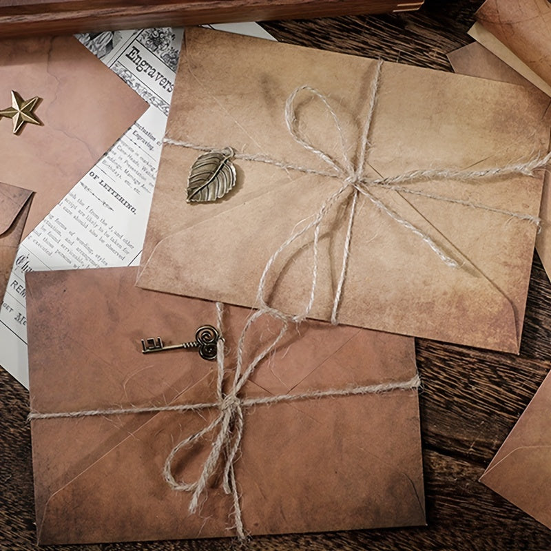 Envelope Letter Paper Set with Hemp Rope and Accessories