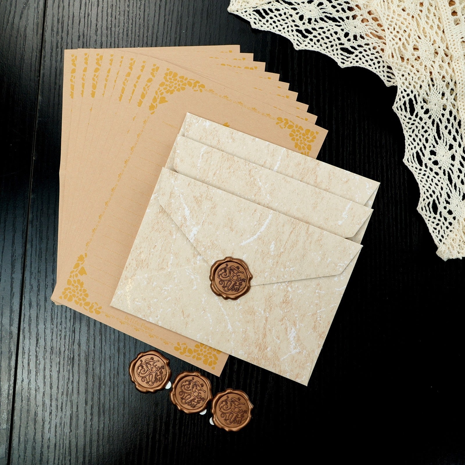 Gilded Wax Seal Envelope